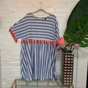 SHEIN linen tassel dress